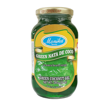 Monika brand green nata de coco 340g 1161 p